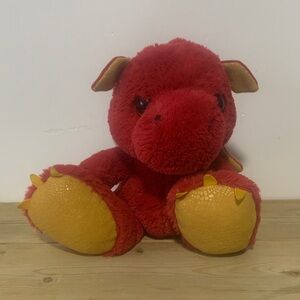 Aurora Red and Gold Dragon Plush